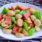 小炒鸡肉丸